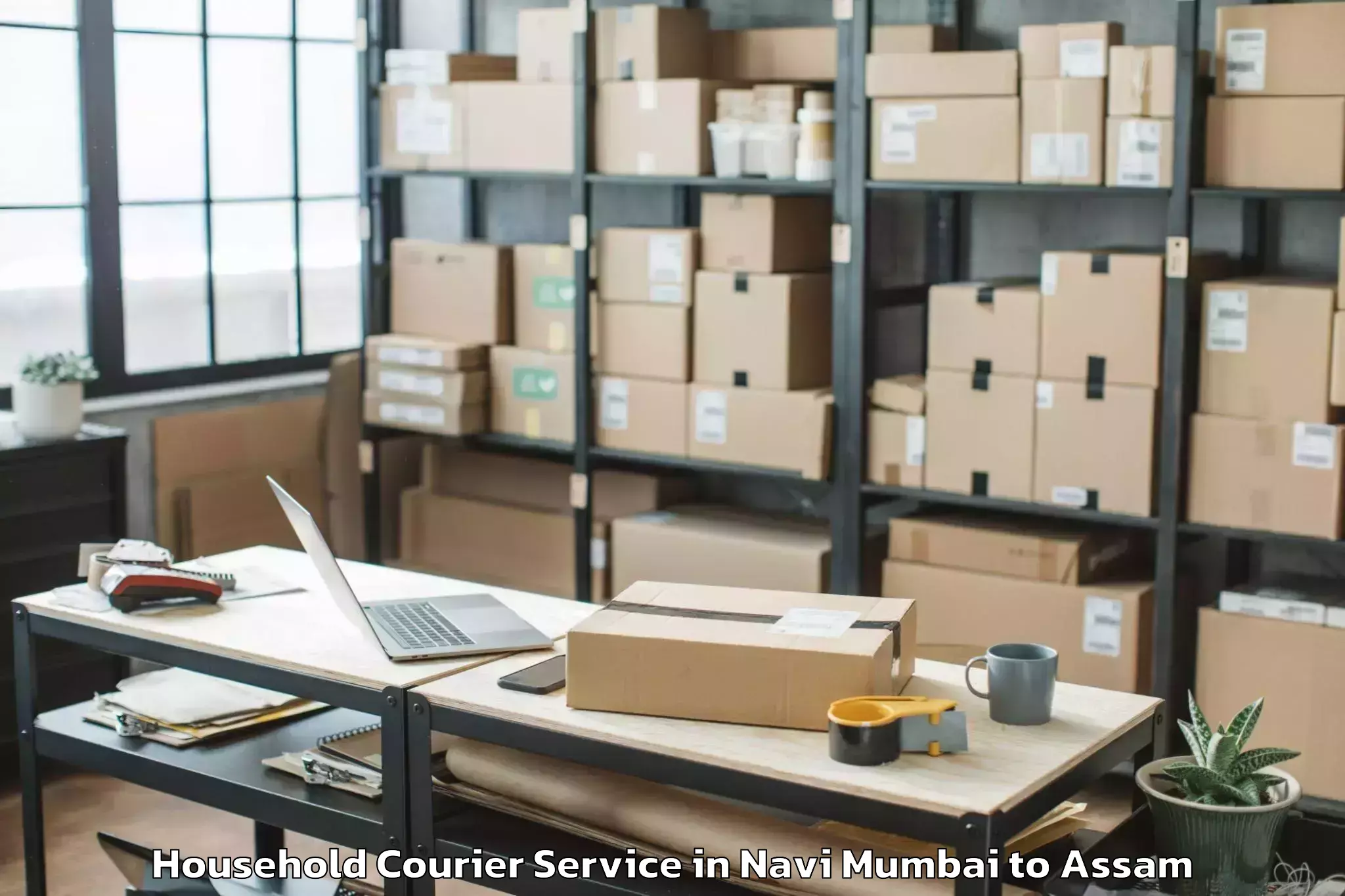 Reliable Navi Mumbai to Rupai Siding Household Courier